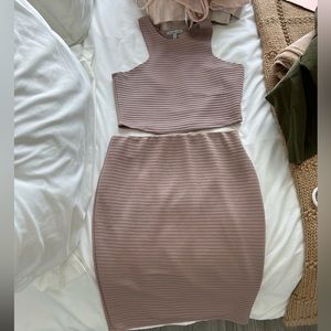 Matching Tan Skirt Set